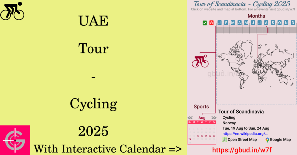 Sport event in 2025, UAE Tour - Cycling 2025