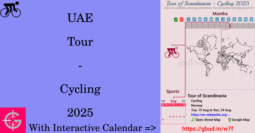 Sport event in 2025, UAE Tour - Cycling 2025