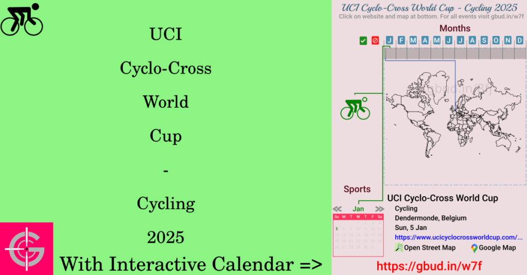 Sport event in 2025, UCI Cyclo-Cross World Cup - Cycling 2025