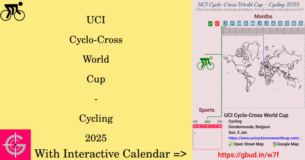 Sport event in 2025, UCI Cyclo-Cross World Cup - Cycling 2025