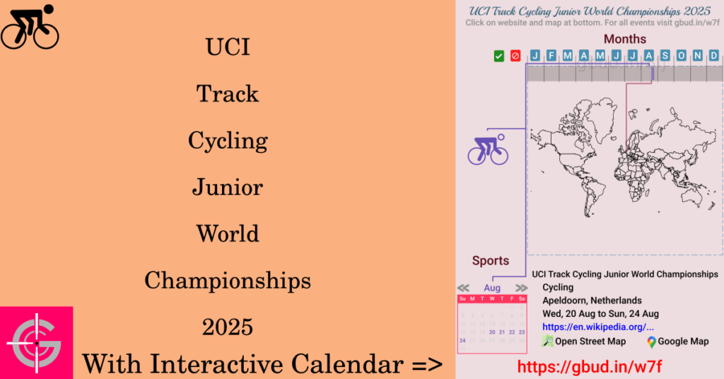 Sport event in 2025, UCI Track Cycling Junior World Championships 2025