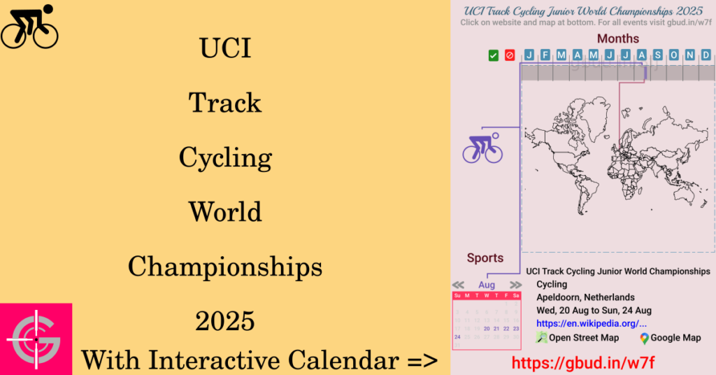 Sport event in 2025, UCI Track Cycling World Championships 2025