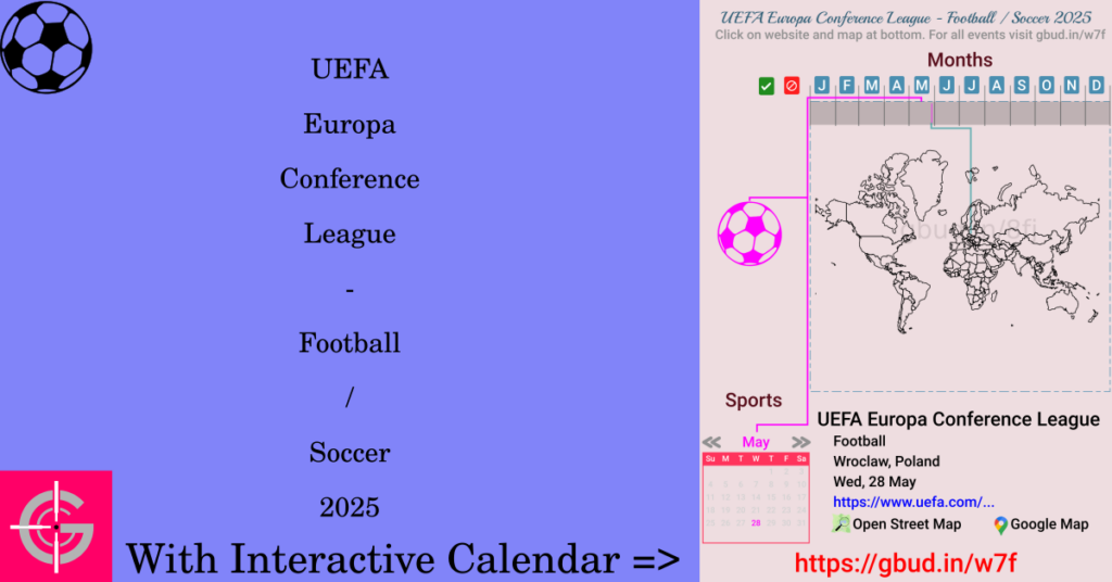 Sport event in 2025, UEFA Europa Conference League - Football / Soccer 2025