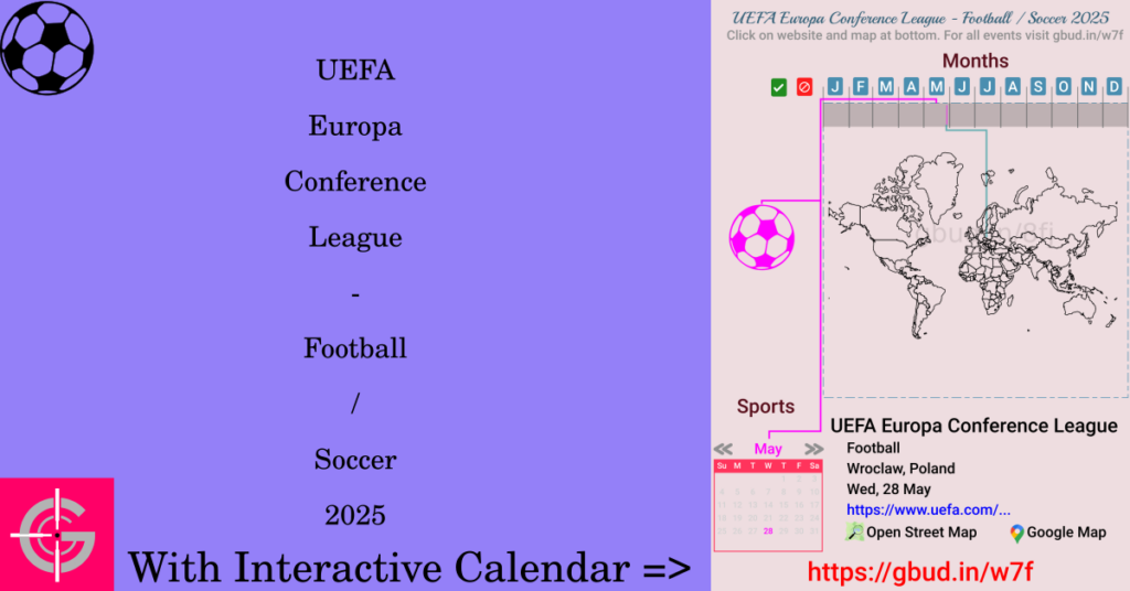 Sport event in 2025, UEFA Europa Conference League - Football / Soccer 2025