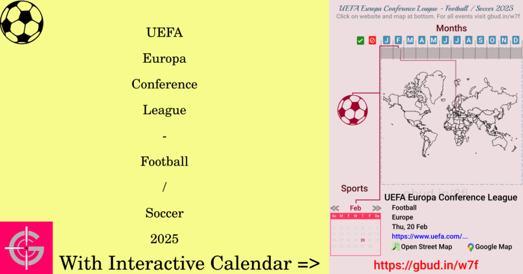 Sport event in 2025, UEFA Europa Conference League - Football / Soccer 2025