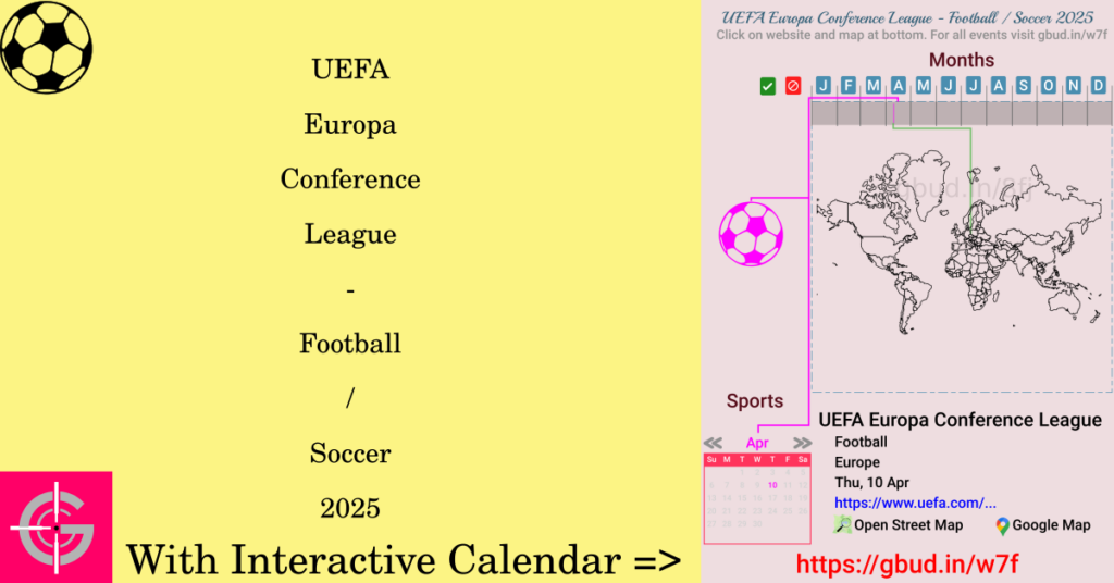 Sport event in 2025, UEFA Europa Conference League - Football / Soccer 2025