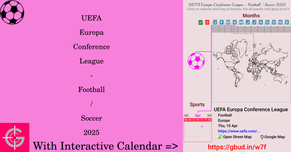 Sport event in 2025, UEFA Europa Conference League - Football / Soccer 2025