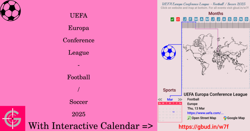 Sport event in 2025, UEFA Europa Conference League - Football / Soccer 2025