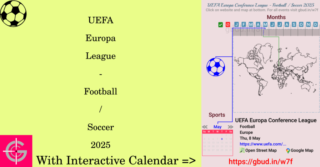 Sport event in 2025, UEFA Europa League - Football / Soccer 2025