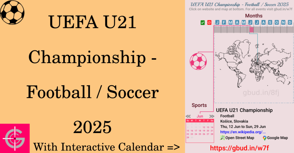 Sport event in 2025, UEFA U21 Championship - Football / Soccer 2025