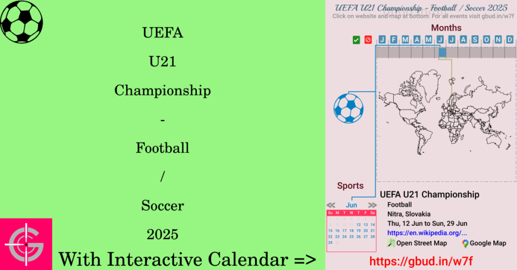 Sport event in 2025, UEFA U21 Championship - Football / Soccer 2025