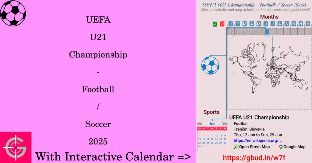 Sport event in 2025, UEFA U21 Championship - Football / Soccer 2025