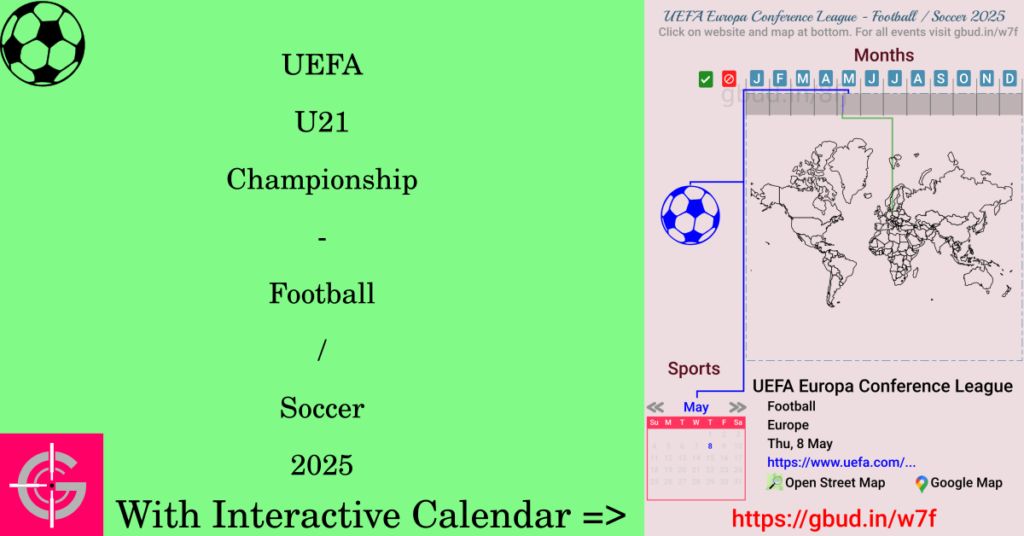 Sport event in 2025, UEFA U21 Championship - Football / Soccer 2025