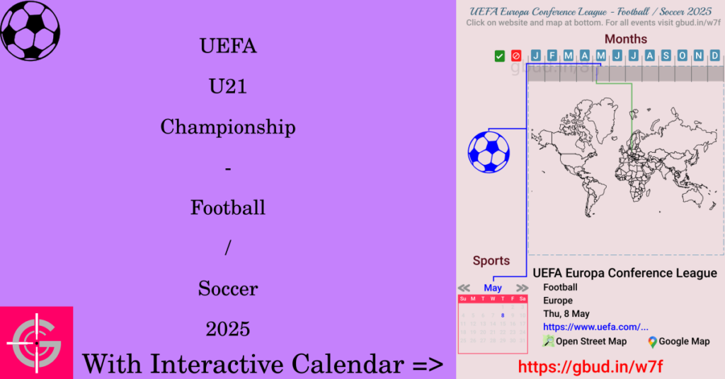 Sport event in 2025, UEFA U21 Championship - Football / Soccer 2025