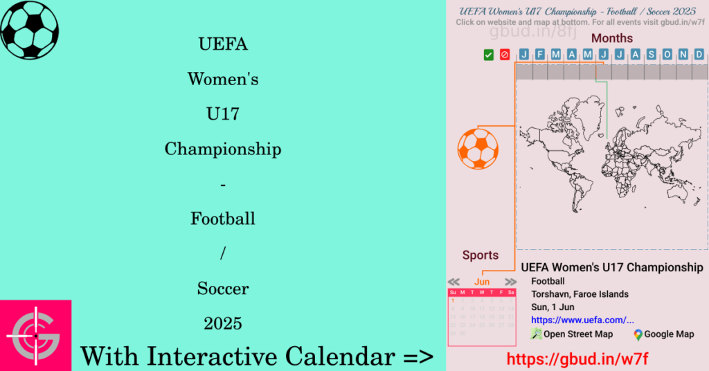 Sport event in 2025, UEFA Women's U17 Championship - Football / Soccer 2025