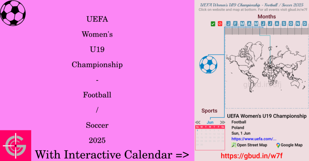 Sport event in 2025, UEFA Women's U19 Championship - Football / Soccer 2025