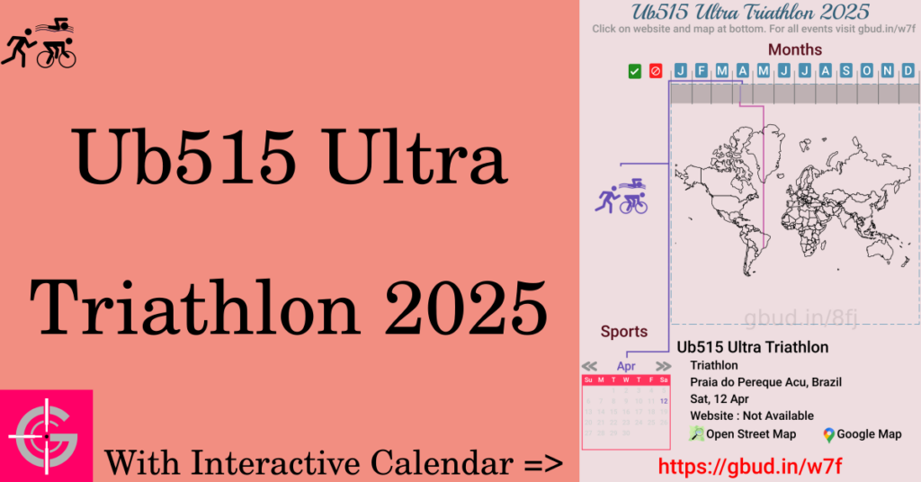 Sport event in 2025, Ub515 Ultra Triathlon 2025