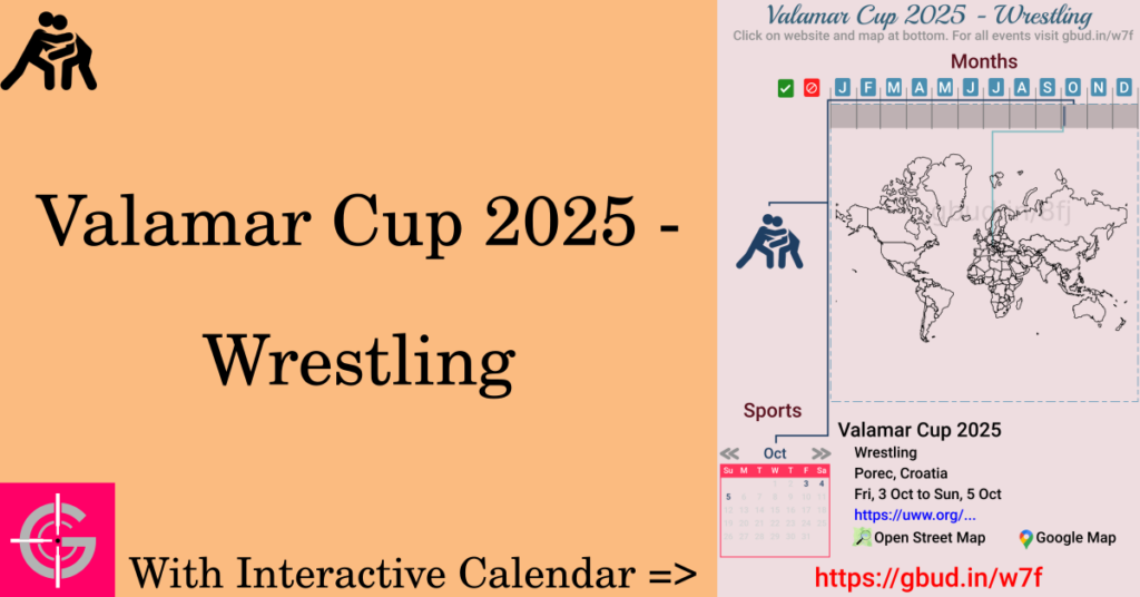 Sport event in 2025, Valamar Cup 2025 - Wrestling