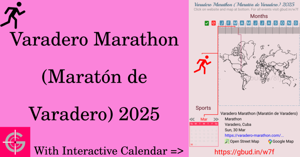 Sport event in 2025, Varadero Marathon (Maratón de Varadero) 2025