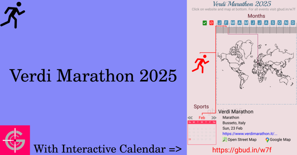 Sport event in 2025, Verdi Marathon 2025