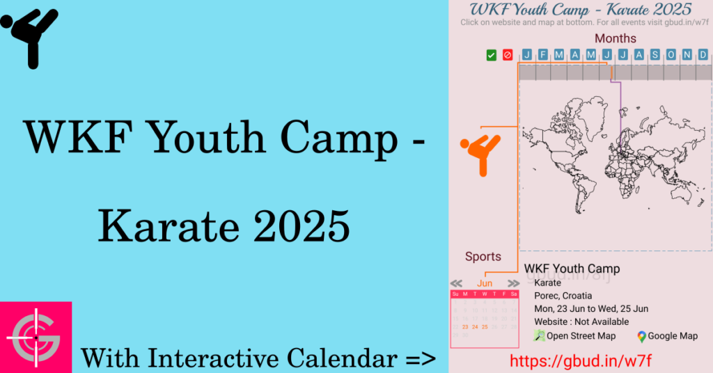 Sport event in 2025, WKF Youth Camp - Karate 2025