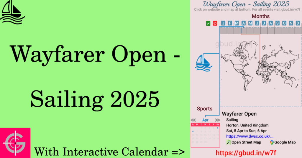 Sport event in 2025, Wayfarer Open - Sailing 2025