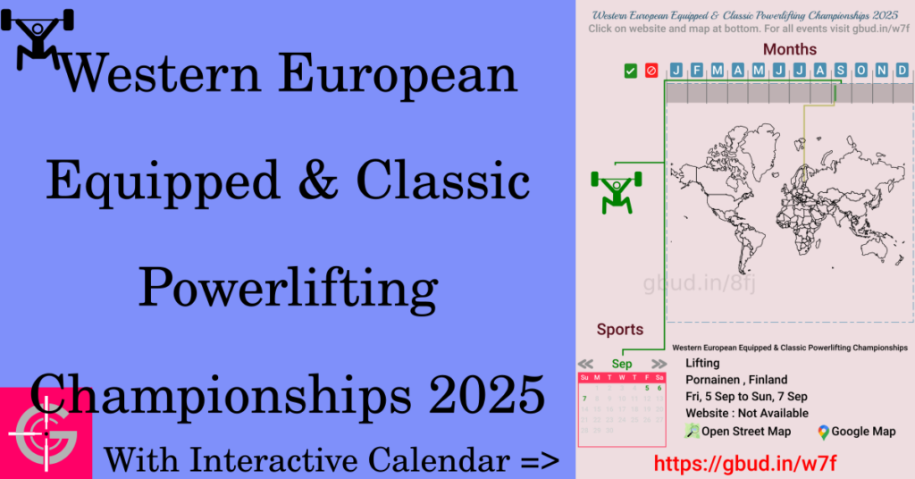 Sport event in 2025, Western European Equipped & Classic Powerlifting Championships 2025