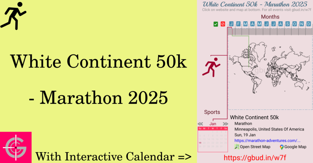 Sport event in 2025, White Continent 50k - Marathon 2025