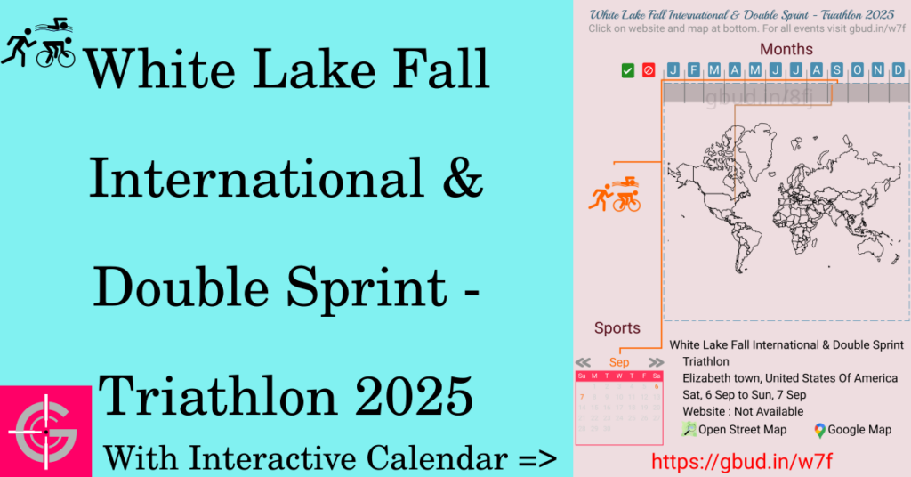 Sport event in 2025, White Lake Fall International & Double Sprint - Triathlon 2025