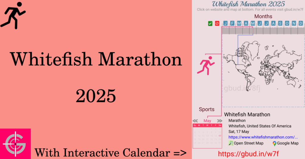 Sport event in 2025, Whitefish Marathon 2025