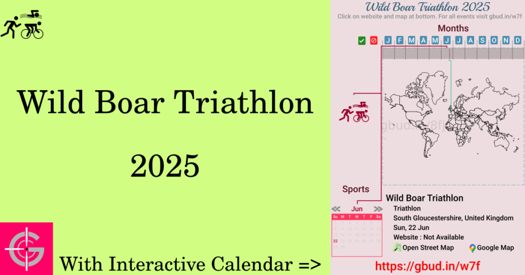 Sport event in 2025, Wild Boar Triathlon 2025