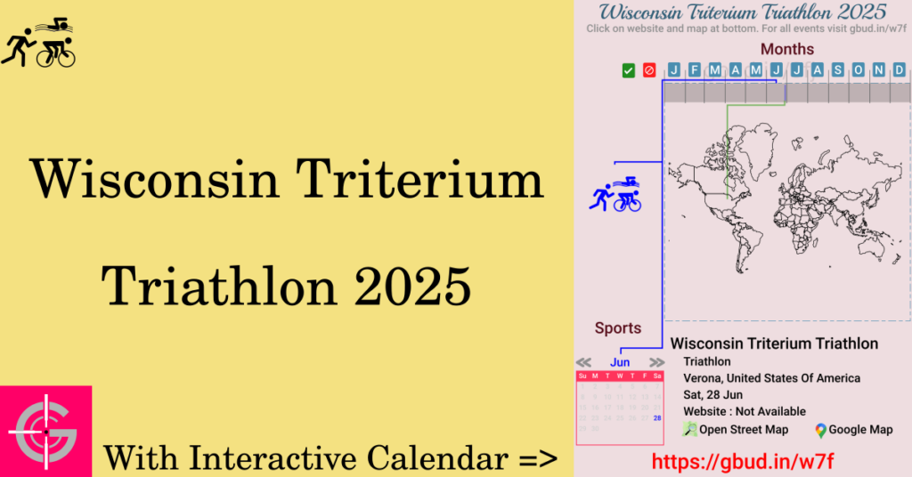 Sport event in 2025, Wisconsin Triterium Triathlon 2025