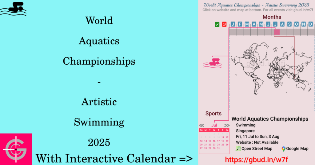 Sport event in 2025, World Aquatics Championships - Artistic Swimming 2025