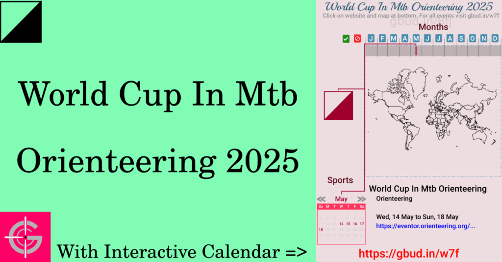 Sport event in 2025, World Cup In Mtb Orienteering 2025