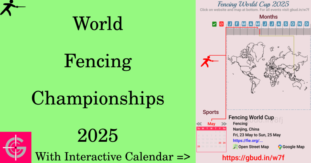 Sport event in 2025, World Fencing Championships 2025