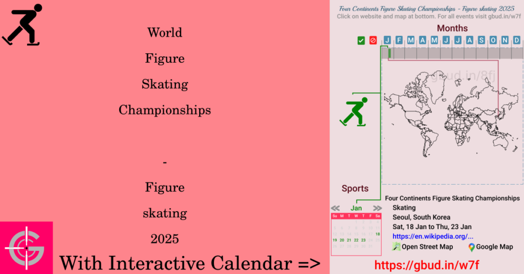 Sport event in 2025, World Figure Skating Championships - Figure skating 2025