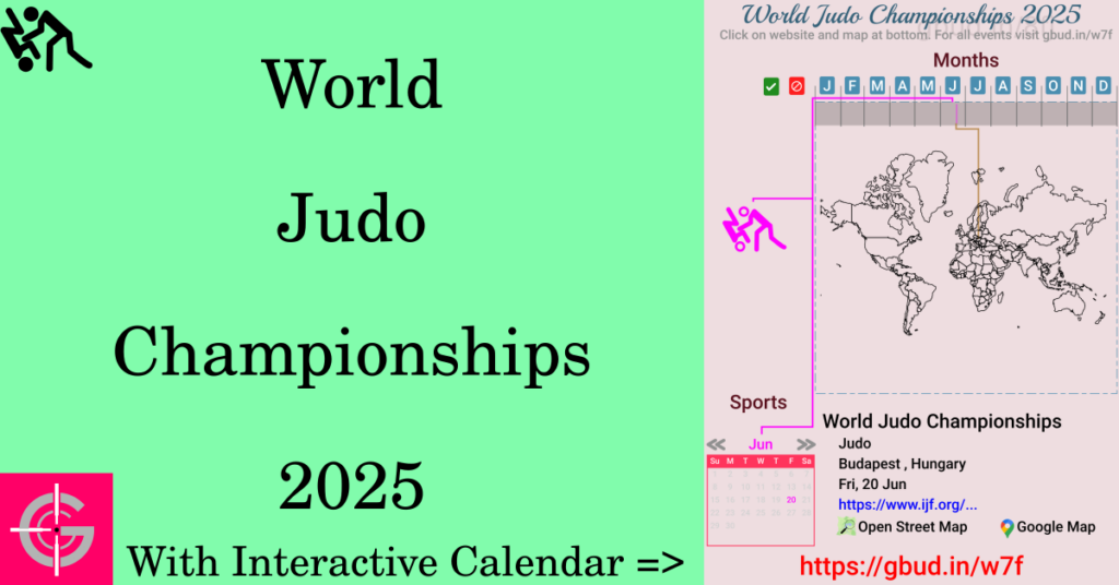 Sport event in 2025, World Judo Championships 2025