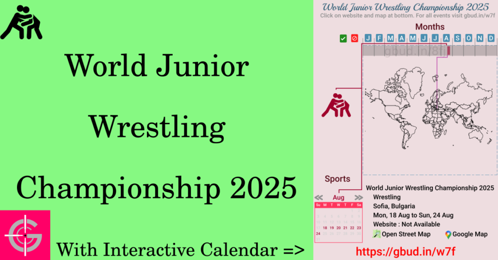 Sport event in 2025, World Junior Wrestling Championship 2025