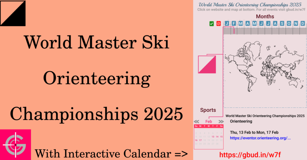 Sport event in 2025, World Master Ski Orienteering Championships 2025