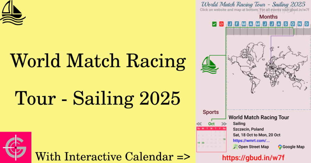 Sport event in 2025, World Match Racing Tour - Sailing 2025