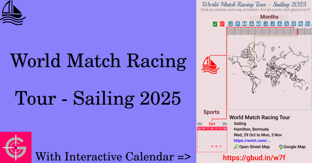 Sport event in 2025, World Match Racing Tour - Sailing 2025