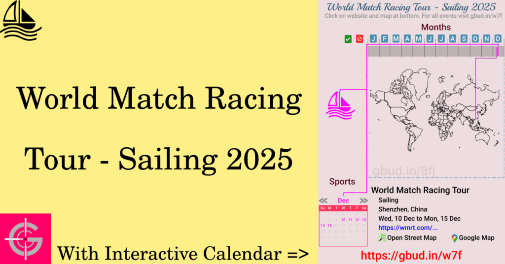 Sport event in 2025, World Match Racing Tour - Sailing 2025