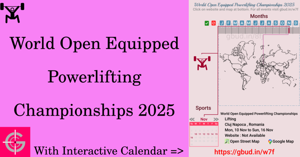 Sport event in 2025, World Open Equipped Powerlifting Championships 2025