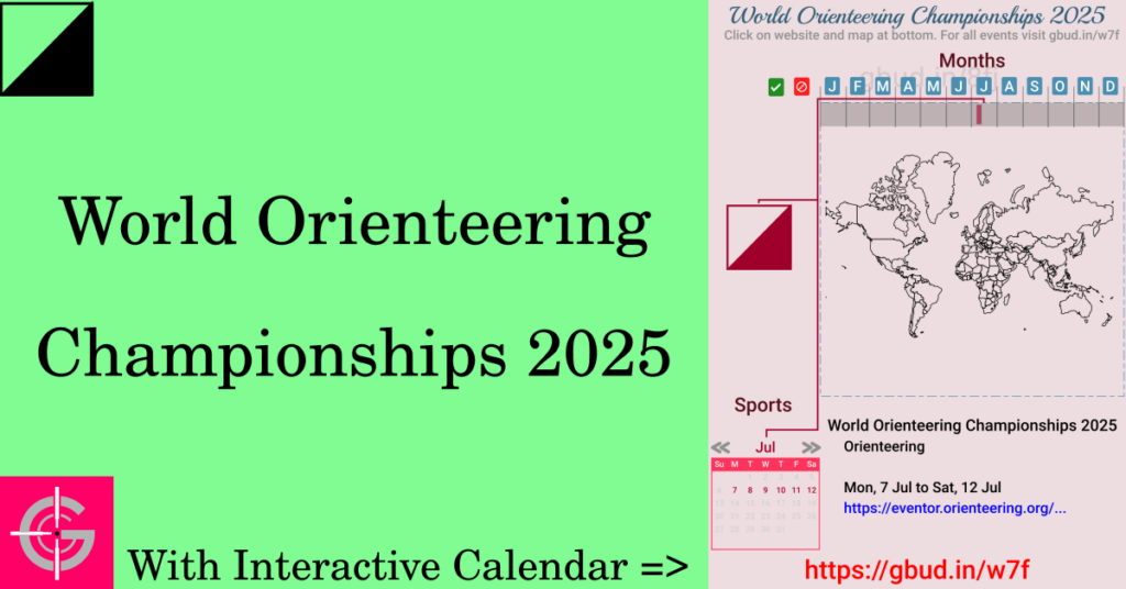 Sport event in 2025, World Orienteering Championships 2025