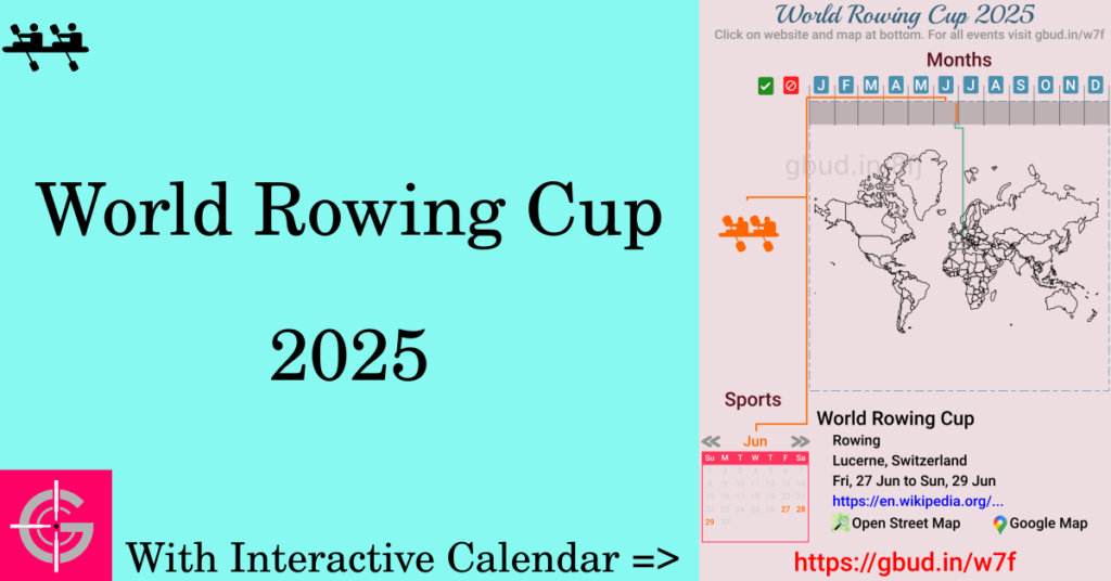 Sport event in 2025, World Rowing Cup 2025