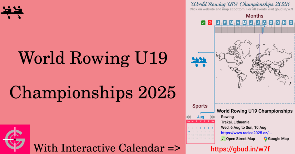 Sport event in 2025, World Rowing U19 Championships 2025