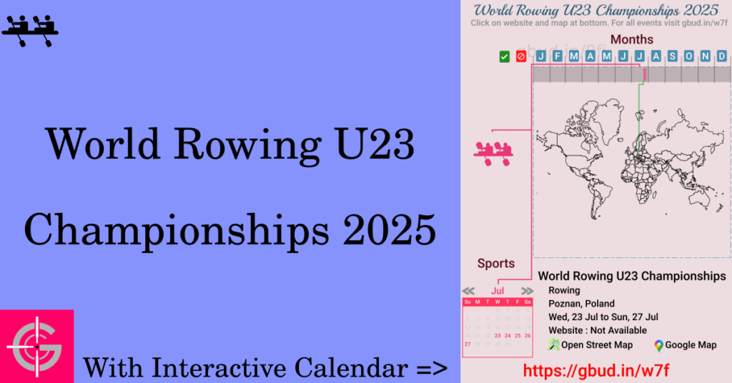 Sport event in 2025, World Rowing U23 Championships 2025