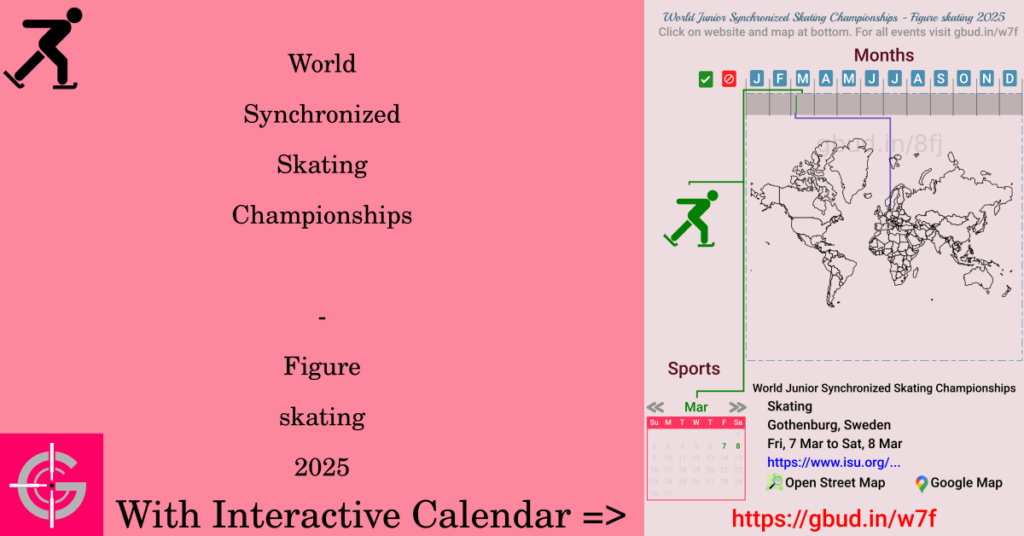 Sport event in 2025, World Synchronized Skating Championships - Figure skating 2025