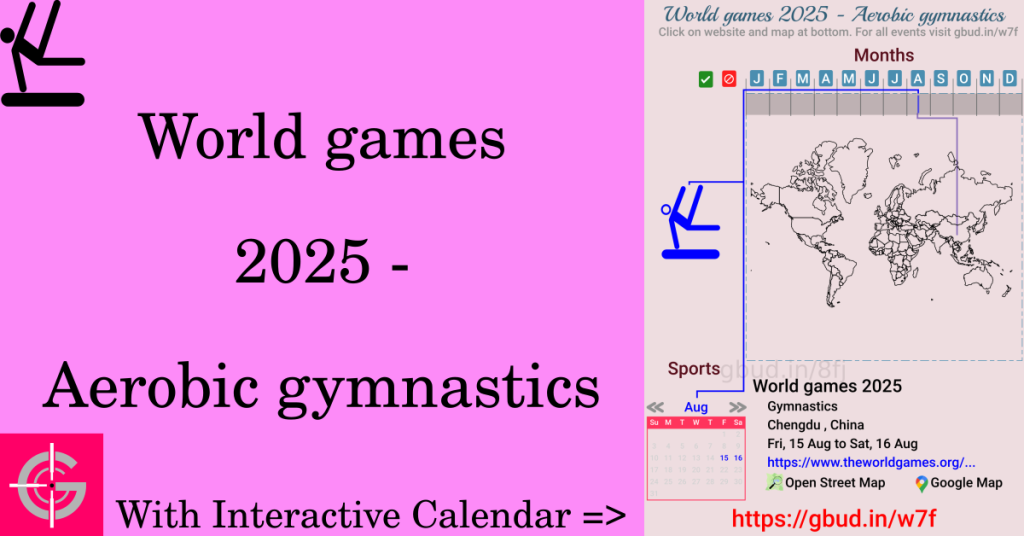 Sport event in 2025, World games 2025 - Aerobic gymnastics