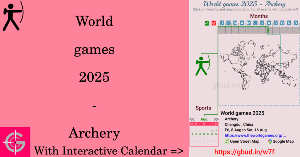 Sport event in 2025, World games 2025 - Archery